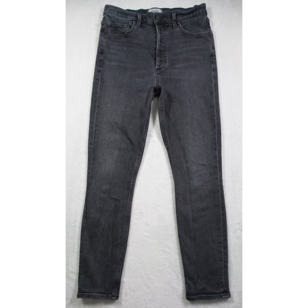 Agolde Jeans Womens Size 28 Gray Nico High Rise Slim Fit Stretch Button Fly